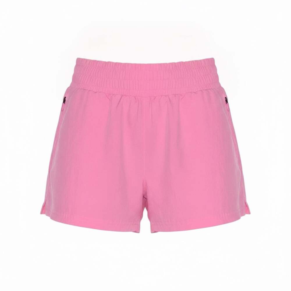 Girls Techtech Pink Zipper Pocket Athletic Shorts 10/12